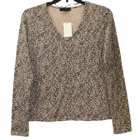 Sanctuary Soft Brushed Scoop Neck Pullover Sweater XL/Extra Large in Leopard NWT - Picture 1 of 8